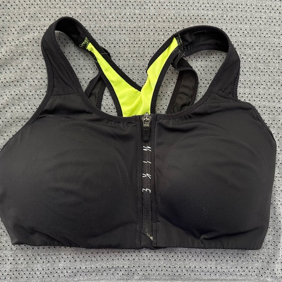 (3) THREE Nike DRI-Fit Shape Support Zip Front Padded Sports Bra Black medium - Picture 16 of 16
